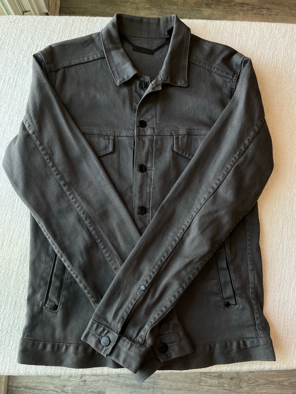 COMUNE x Braydon Szafranski Denim Trucker Jacket Men's Size M Charcoal Gray Rare